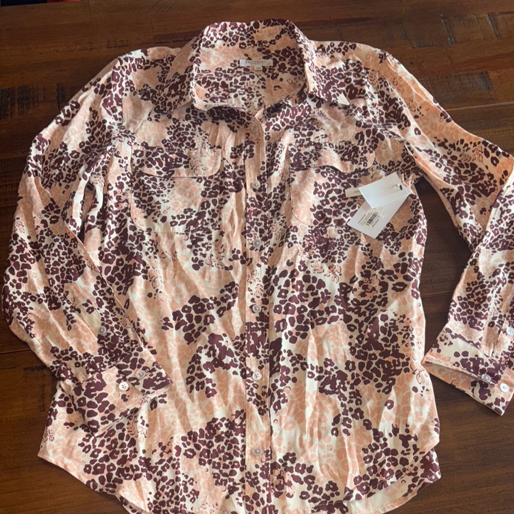 NWT Equipment Cheetah Blouse